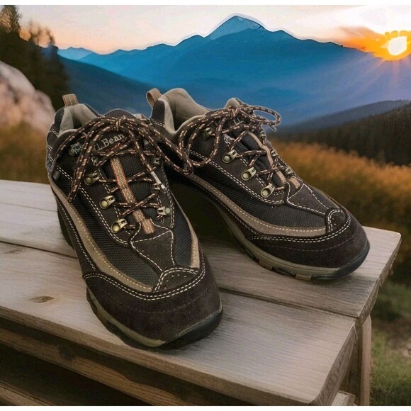 LL BEAN Women’s Tek 2.5 Primaloft Low Hiking Boot Brown Size 7.5/8 - SEE DESC - Picture 1 of 14